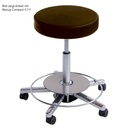 Arbeitshocker, Höhenverstellung 54-74 cm Mit Fußauslösung, mit Fußring