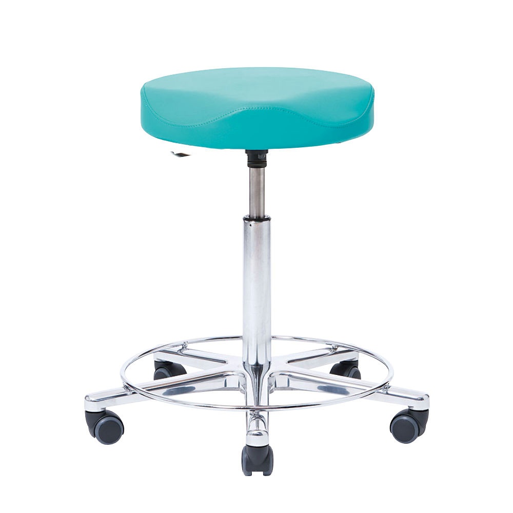 Arbeitshocker, Höhenverstellung 57-76 cm Mit Ringauslösung, mit Fußring