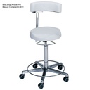 Arbeitsstuhl mit Rückenlehne Höhenverstellung 57 - 76 cm