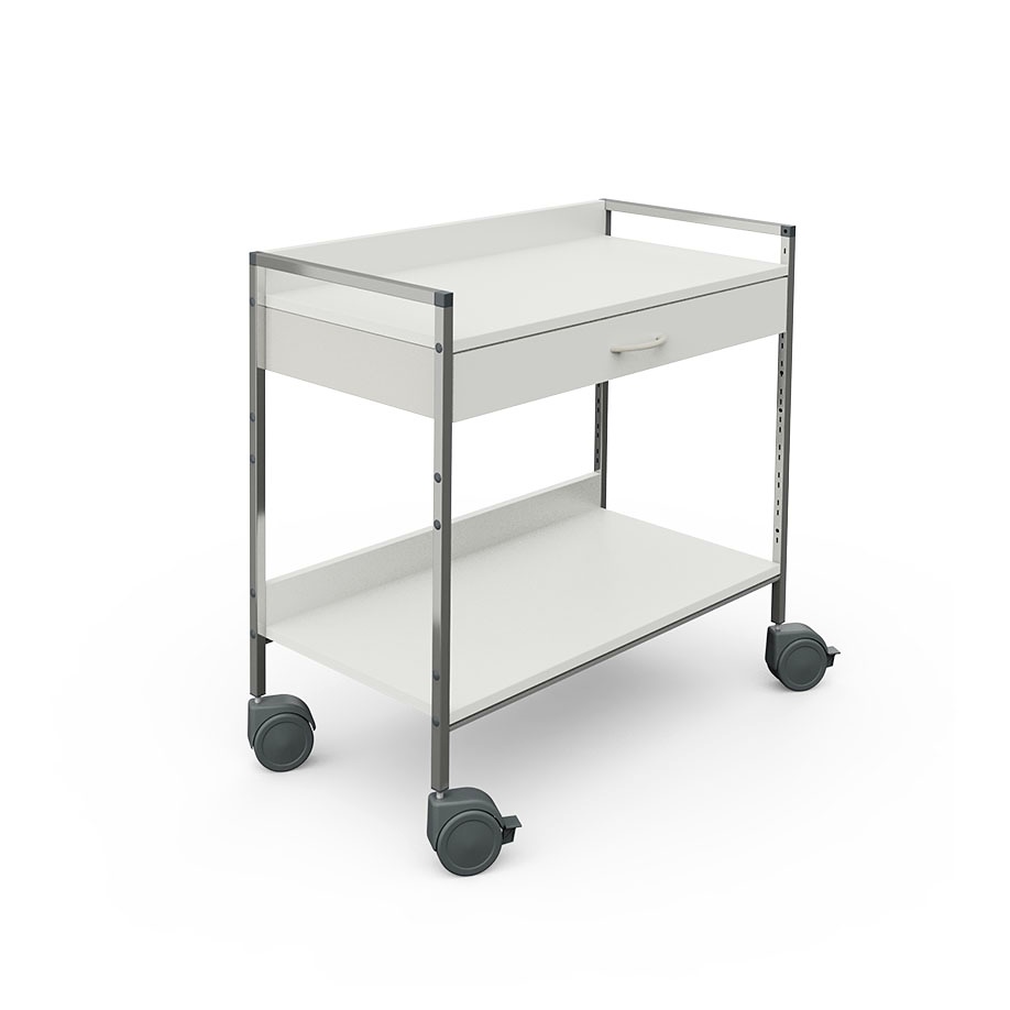 Variocar 90 Basiswagen, 870 mm hoch Mit 1 Schublade, weiß