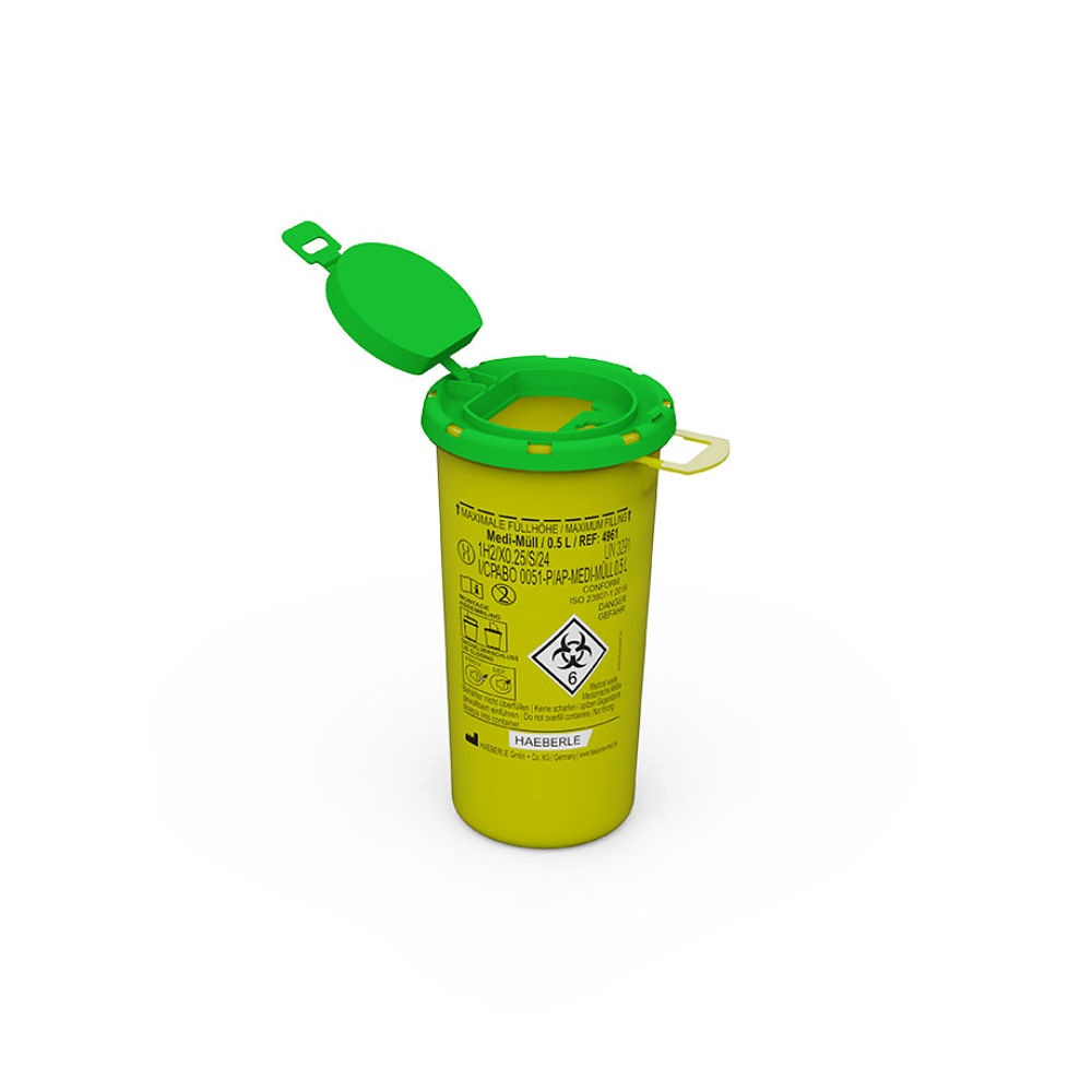 [HAE 04964] Entsorgungsboxen Medi-Müll 0,5 Ltr. Ohne Halterung (187 Stck.)
