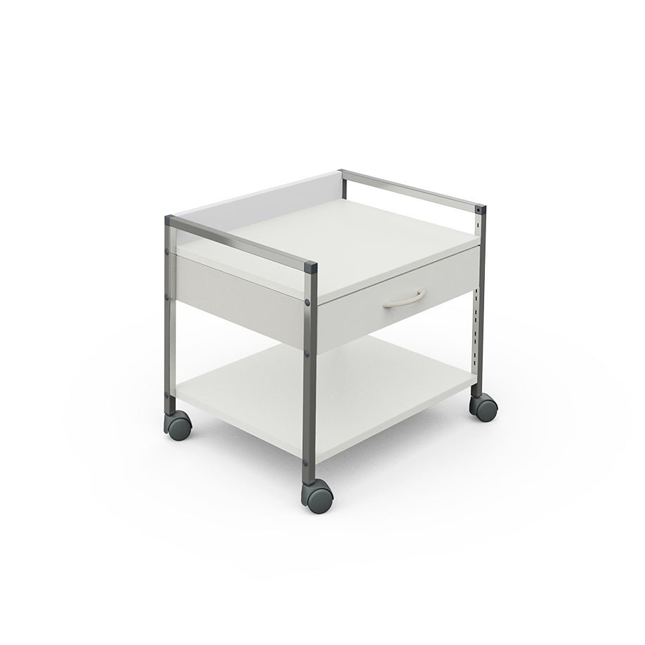 [HAE 07797] Variocar 60 Unterfahrwagen, 518 mm hoch Mit 1 Schublade, weiß