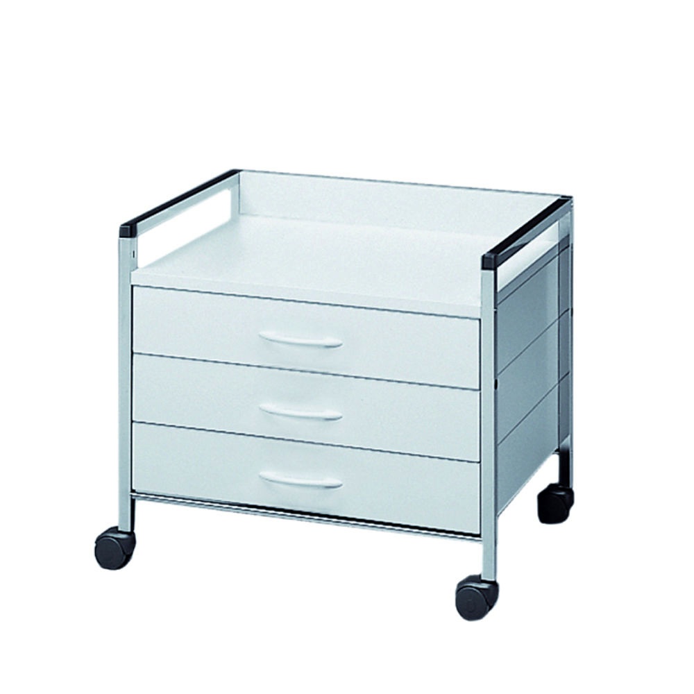 [HAE 08054] Variocar 60 Unterfahrwagen, 518 mm hoch Mit 3 Schubladen, weiß