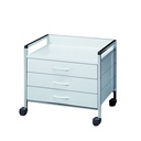 Variocar 60 Unterfahrwagen, 518 mm hoch Mit 3 Schubladen, weiß