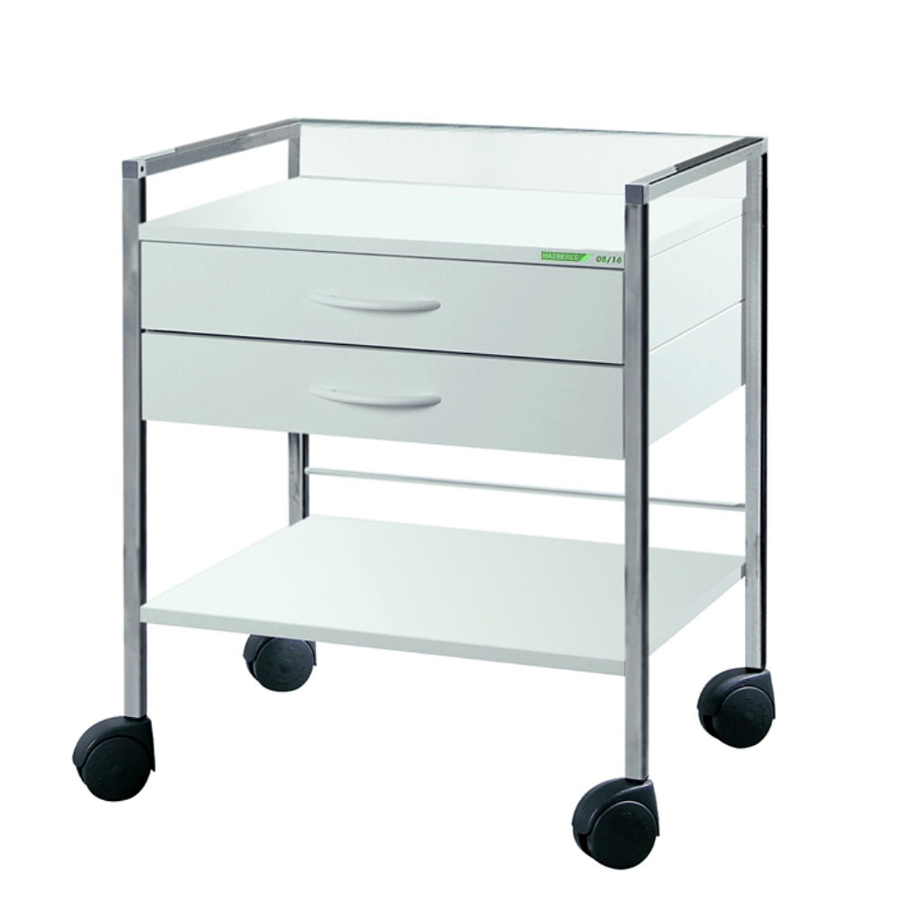 [HAE 08087] Variocar 60 Basiswagen, 833 mm hoch Mit 2 Schubladen, weiß