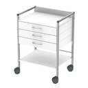 Variocar 60 Basiswagen, 833 mm hoch Mit 3 Schubladen, weiß