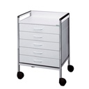 Variocar 60 Basiswagen, 833 mm hoch Mit 5 Schubladen, weiß