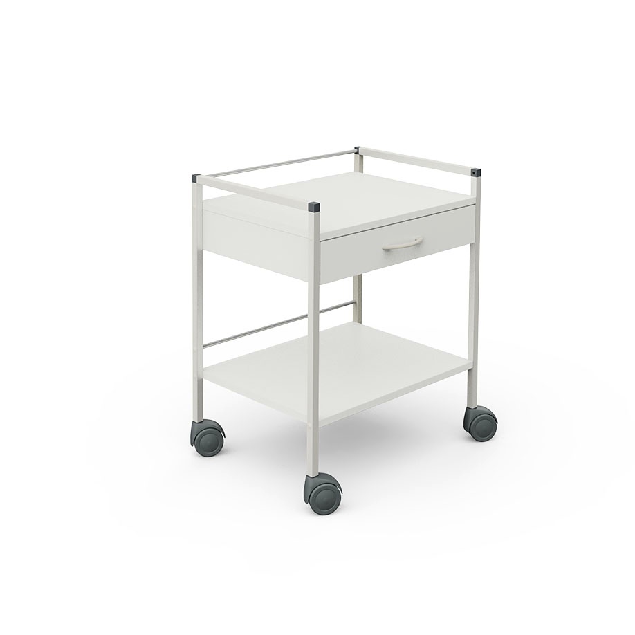 Basiswagen 08/16, 733 mm hoch Mit 1 Schublade, weiß