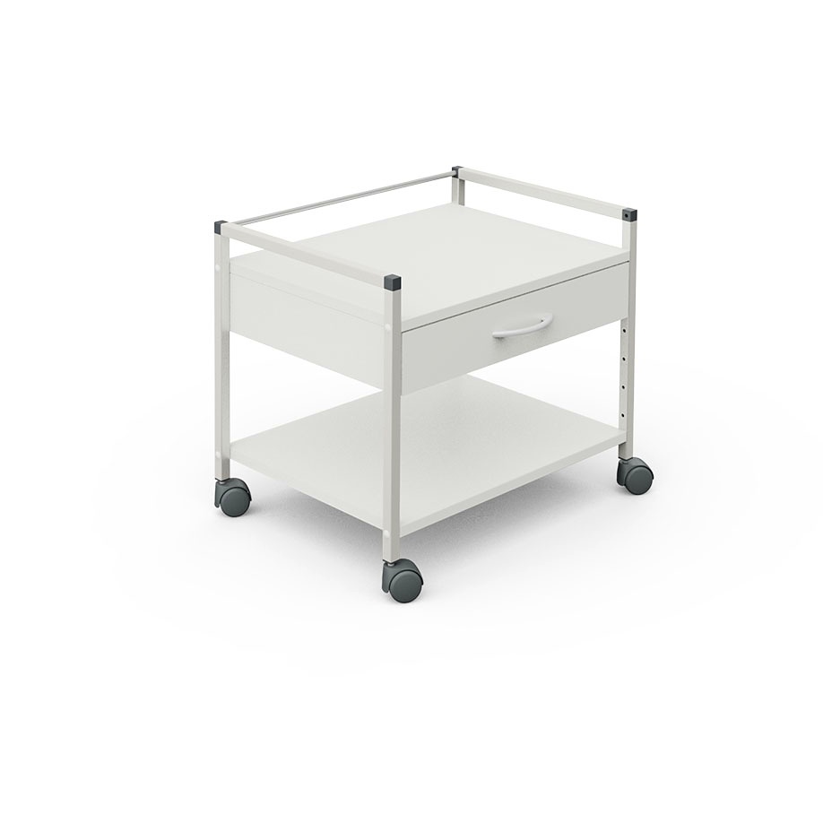 [HAE 12078] Unterfahrwagen 08/16, 518 mm hoch Mit 1 Schublade, weiß