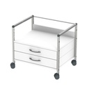 Variocar Viva 60 Unterfahrwagen 518 mm hoch, mit 2 Schubladen, weiß