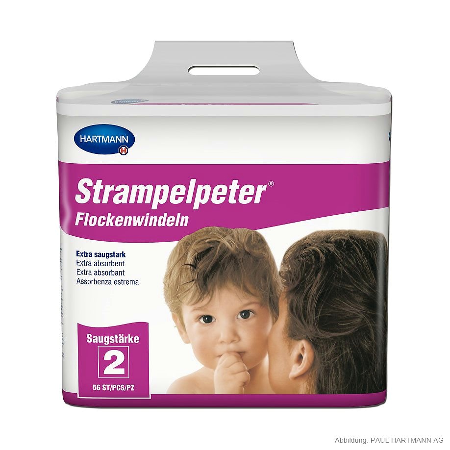 [HAP 148620] Strampelpeter Flockenwindeln Saugstärke 2 (56 Stck.)
