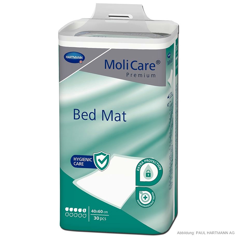 [HAP 161061] MoliCare Premium Bed Mat 5 Tropfen Krankenunterlagen 40 x 60 cm (30 Stck.)