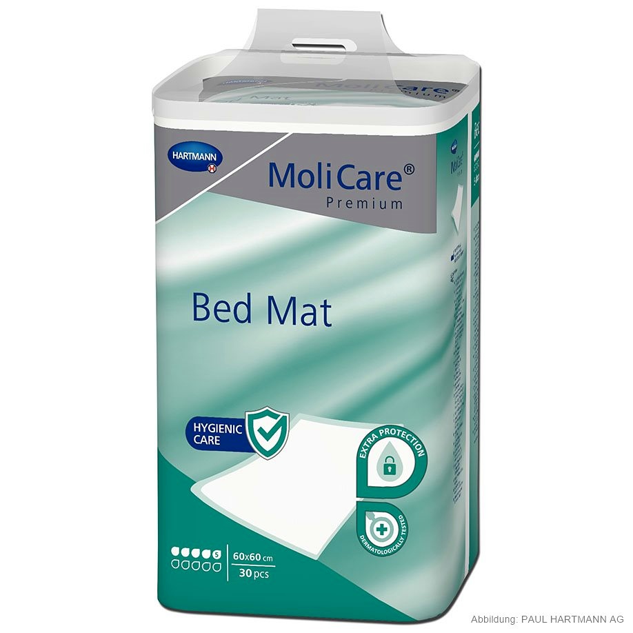 [HAP 161063] MoliCare Premium Bed Mat 5 Tropfen Krankenunterlagen 60 x 60 cm (30 Stck.)