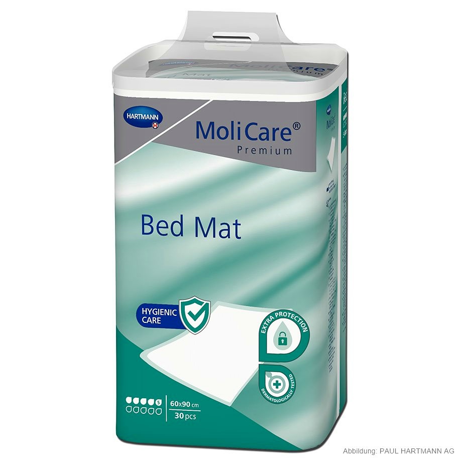 [HAP 161065] MoliCare Premium Bed Mat 5 Tropfen Krankenunterlagen 60 x 90 cm (30 Stck.)