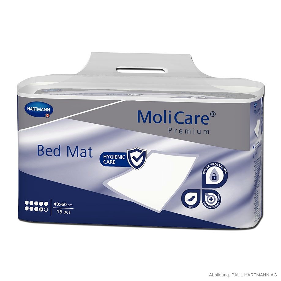 [HAP 161073] MoliCare Premium Bed Mat 9 Tropfen Krankenunterlagen 40 x 60 cm (15 Stck.)