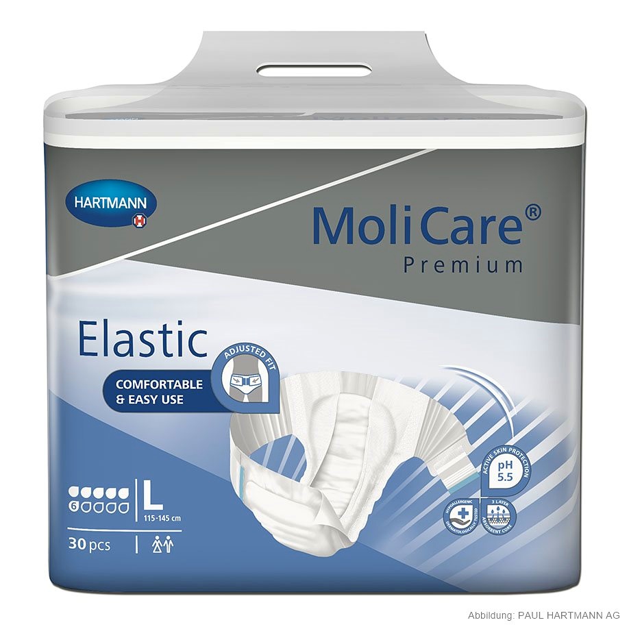 [HAP 165273] MoliCare Premium Elastic 6 Tropfen Gr. L Inkontinenzslips (30 Stck.)