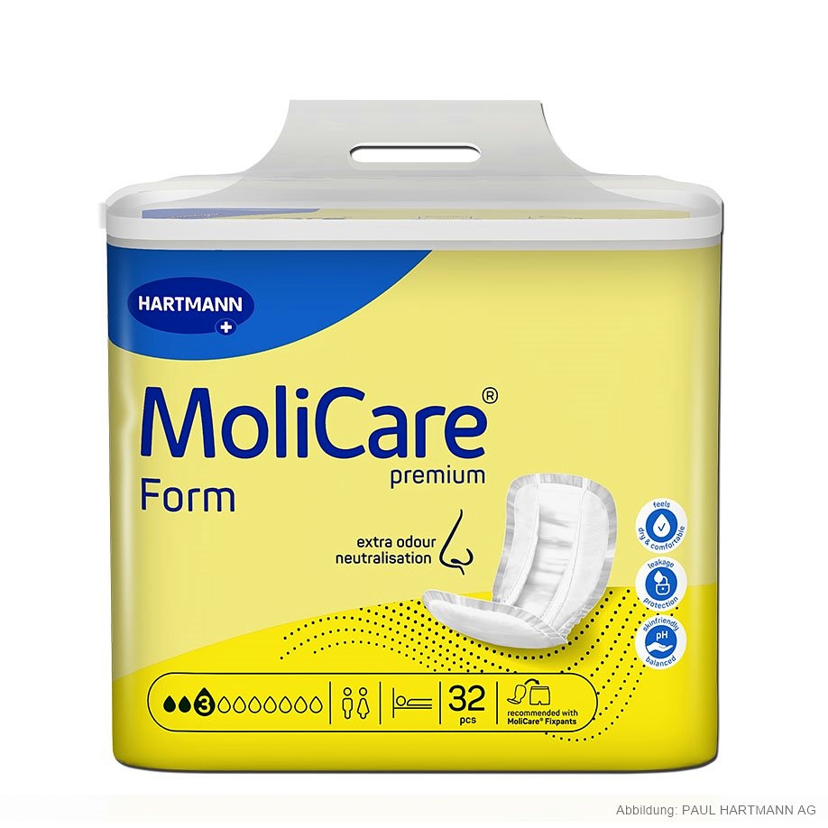 [HAP 168403] MoliCare Premium Form normal 3 Tropfen Inkontinenzeinlagen (32 Stck.)