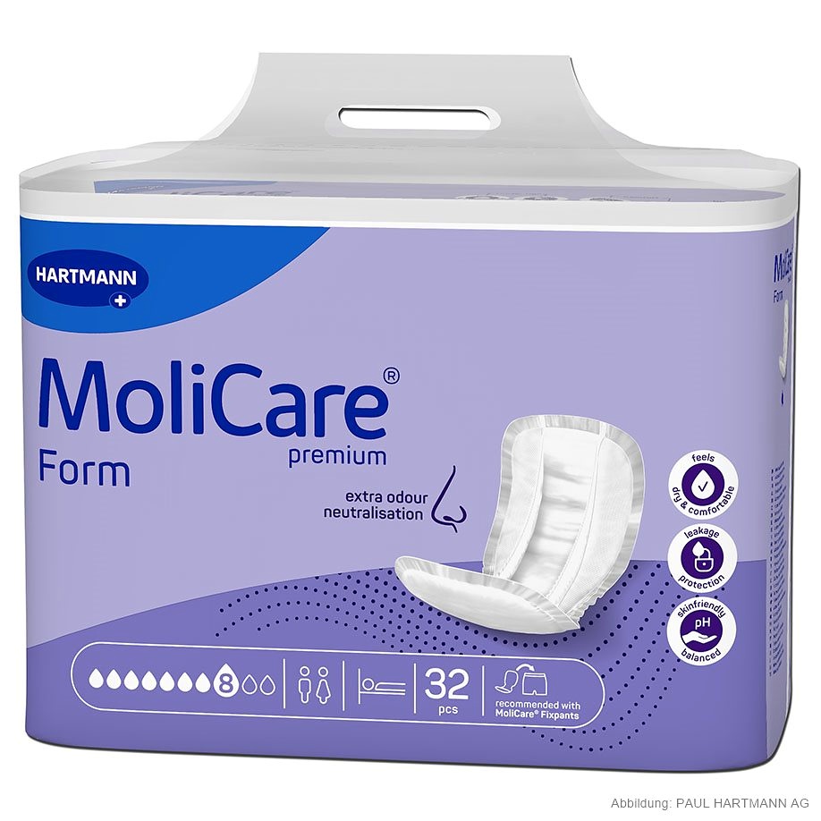 [HAP 168408] MoliCare Premium Form super plus 8 Tropfen Inkontinenzeinlagen (32 Stck.)