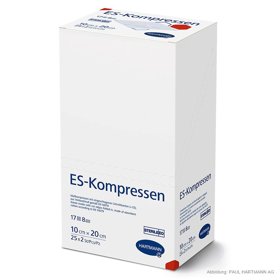 [HAP 205012] ES-Kompressen steril 8-fach 10 x 20 cm (25 x 2 Stck.)