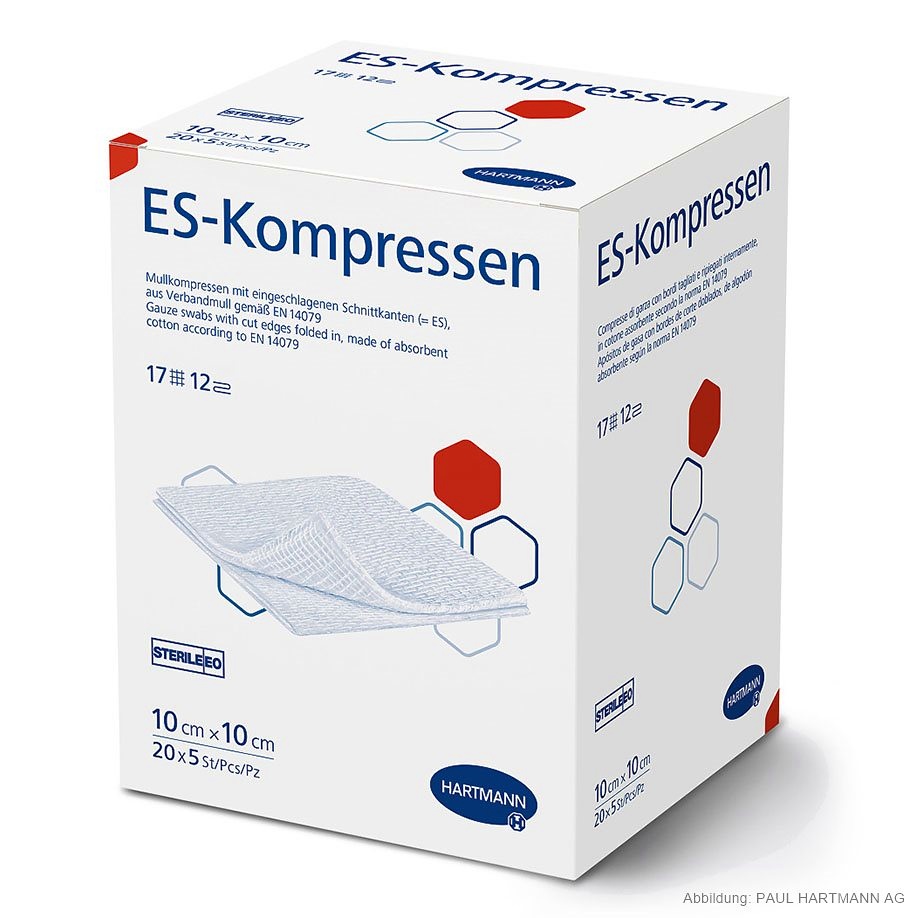 [HAP 205015] ES-Kompressen steril 12-fach 10 x 10 cm (20 x 5 Stck.)