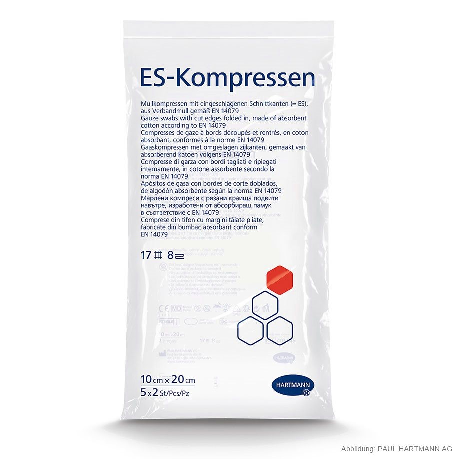 [HAP 401645] ES-Kompressen steril 8-fach 10 x 20 cm (5 x 2 Stck.)