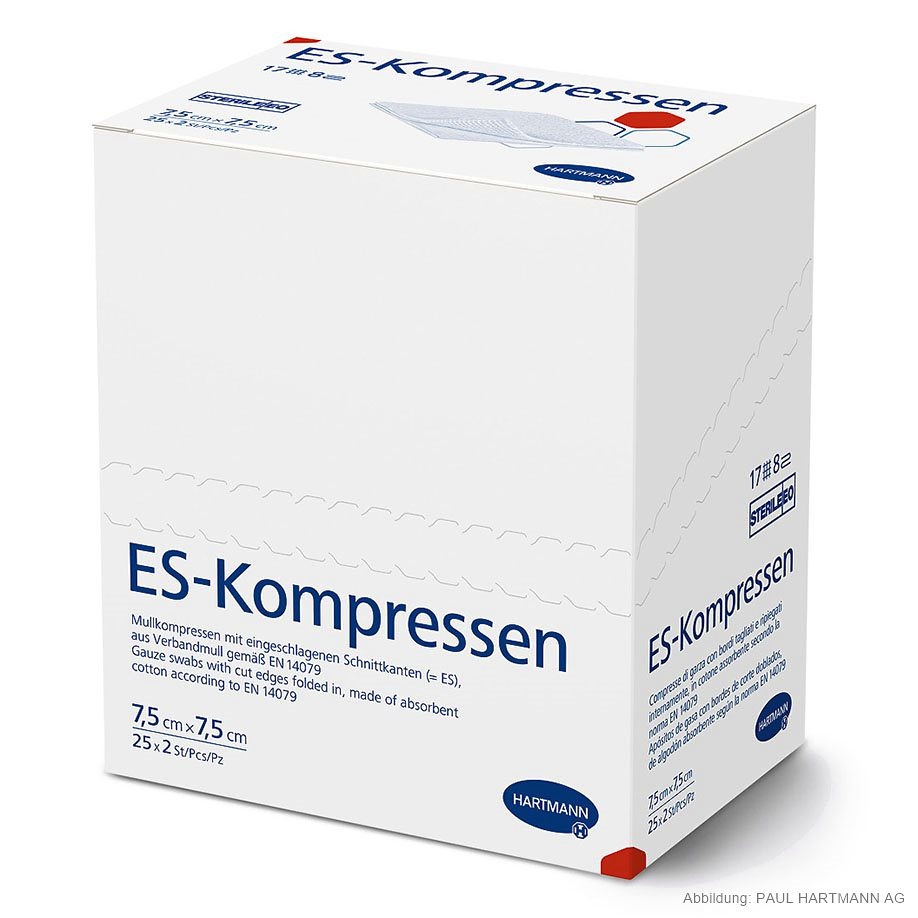 ES-Kompressen steril 8-fach 7,5 x 7,5 cm (25 x 2 Stck.)
