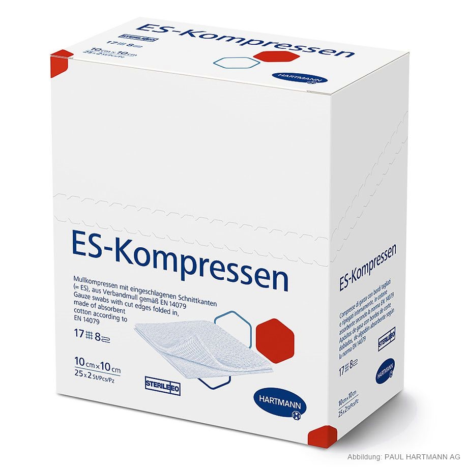 [HAP 401725] ES-Kompressen steril 8-fach 10 x 10 cm (25 x 2 Stck.)