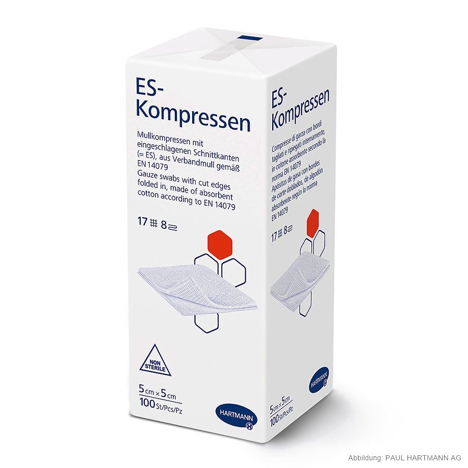 ES-Kompressen unsteril 8-fach 5 x 5 cm (100 Stck.)