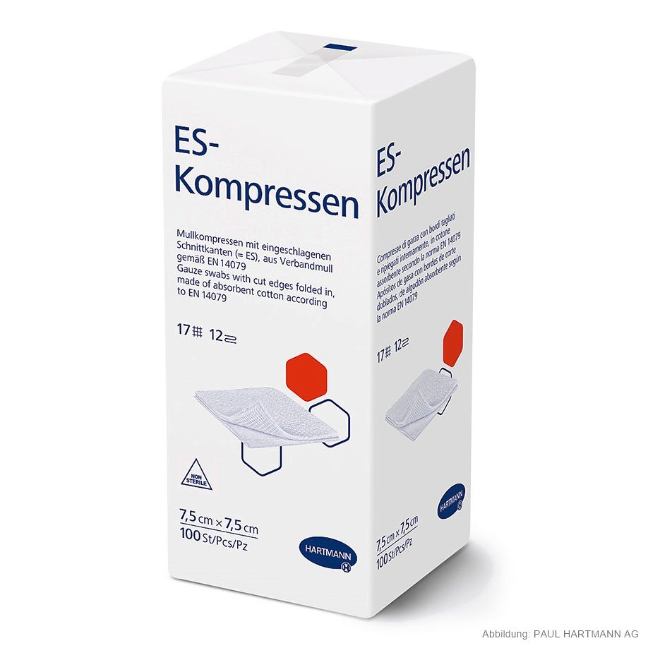 ES-Kompressen unsteril 12-fach 7,5 x 7,5 cm (100 Stck.)