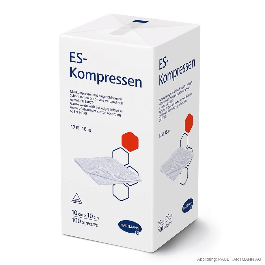[HAP 401845] ES-Kompressen unsteril 16-fach 10 x 10 cm (100 Stck.)