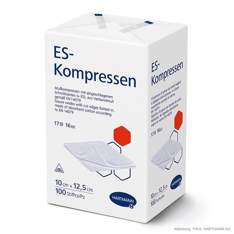 [HAP 401846] ES-Kompressen unsteril 16-fach 10 x 12,5 cm (100 Stck.)