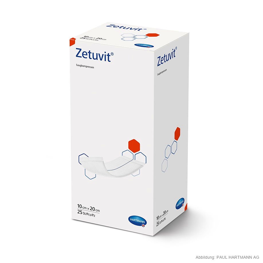 [HAP 413709] Zetuvit Saugkompressen Steril 10 x 20 cm (25 Stck.)