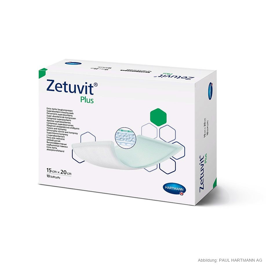 Zetuvit Plus Saugkompressen Steril 15 x 20 cm (10 Stck.)