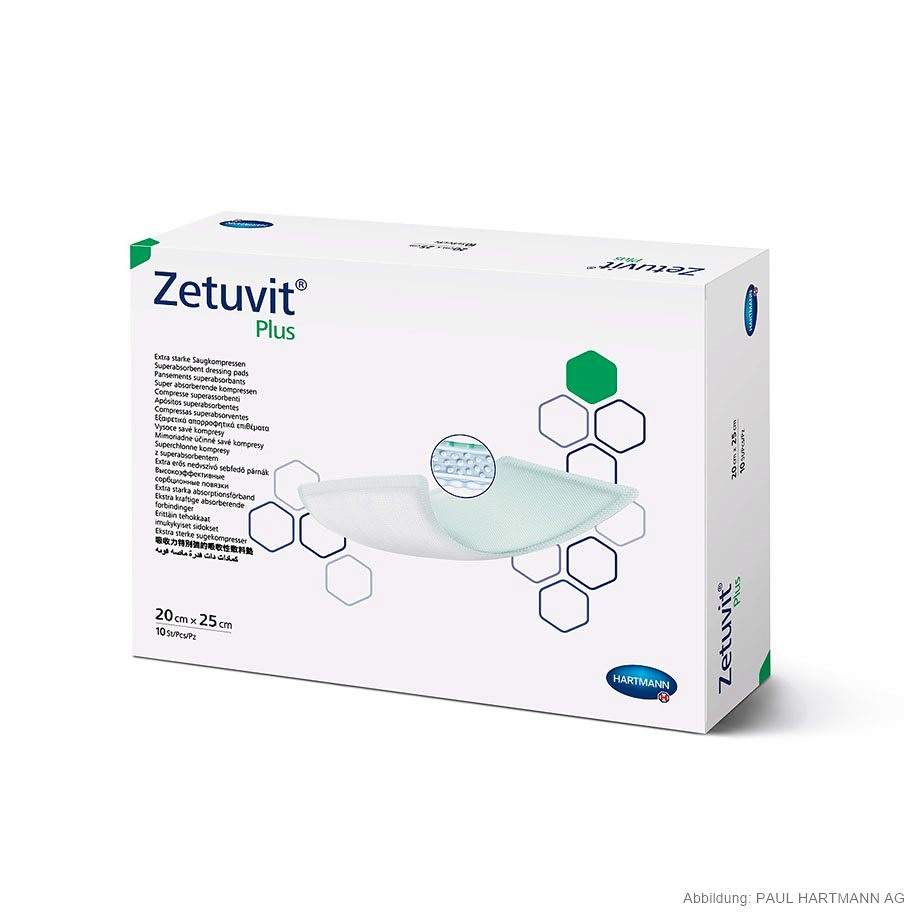 Zetuvit Plus Saugkompressen Steril 20 x 25 cm (10 Stck.)