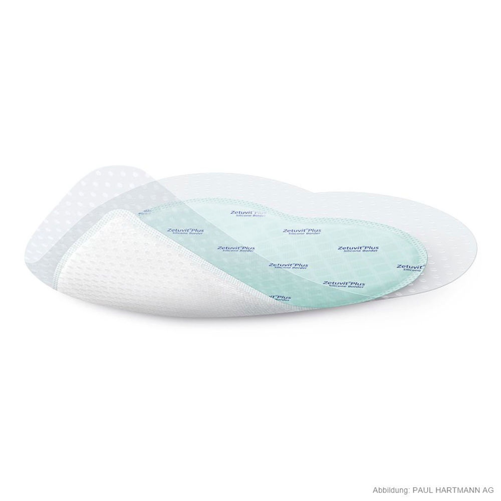 Zetuvit Plus Silicone Border Sacrum Saugkompressen 18 x 18 cm (10 Stck.)