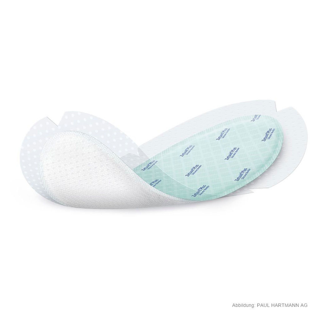[HAP 413909] Zetuvit Plus Silicone Border Oval Saugkompressen 12 x 23 cm (10 Stck.)