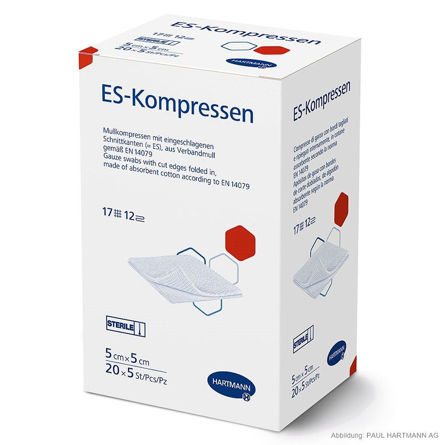[HAP 475500] ES-Kompressen steril 12-fach 5 x 5 cm (20 x 5 Stck.)