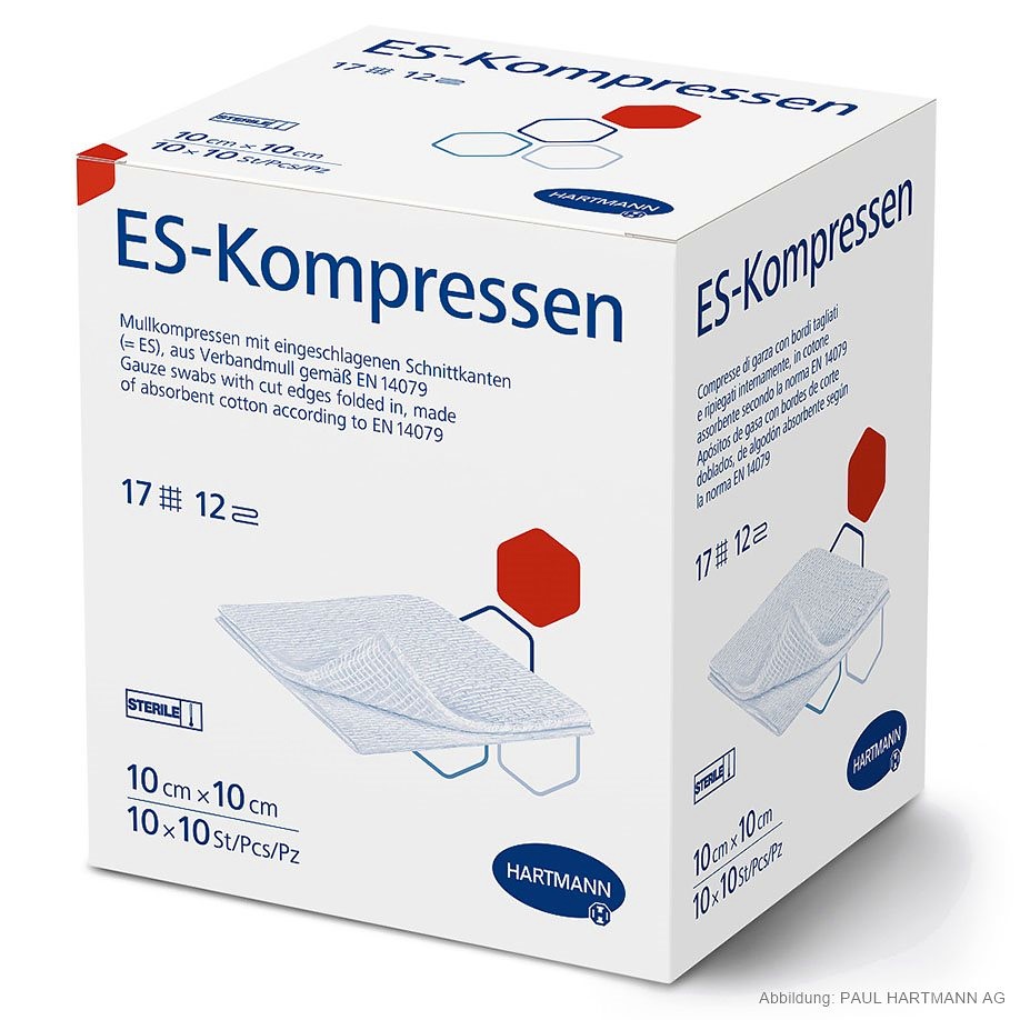 [HAP 475507] ES-Kompressen steril 12-fach 10 x 10 cm (10 x 10 Stck.)