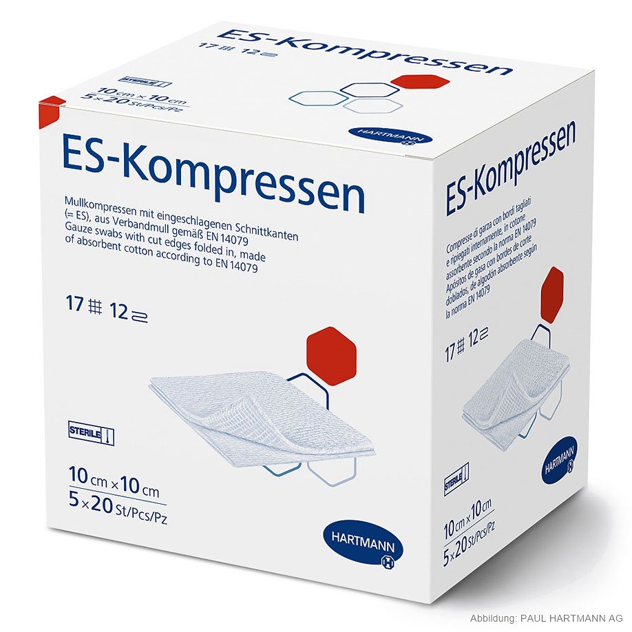 ES-Kompressen steril 12-fach 10 x 10 cm (5 x 20 Stck.)