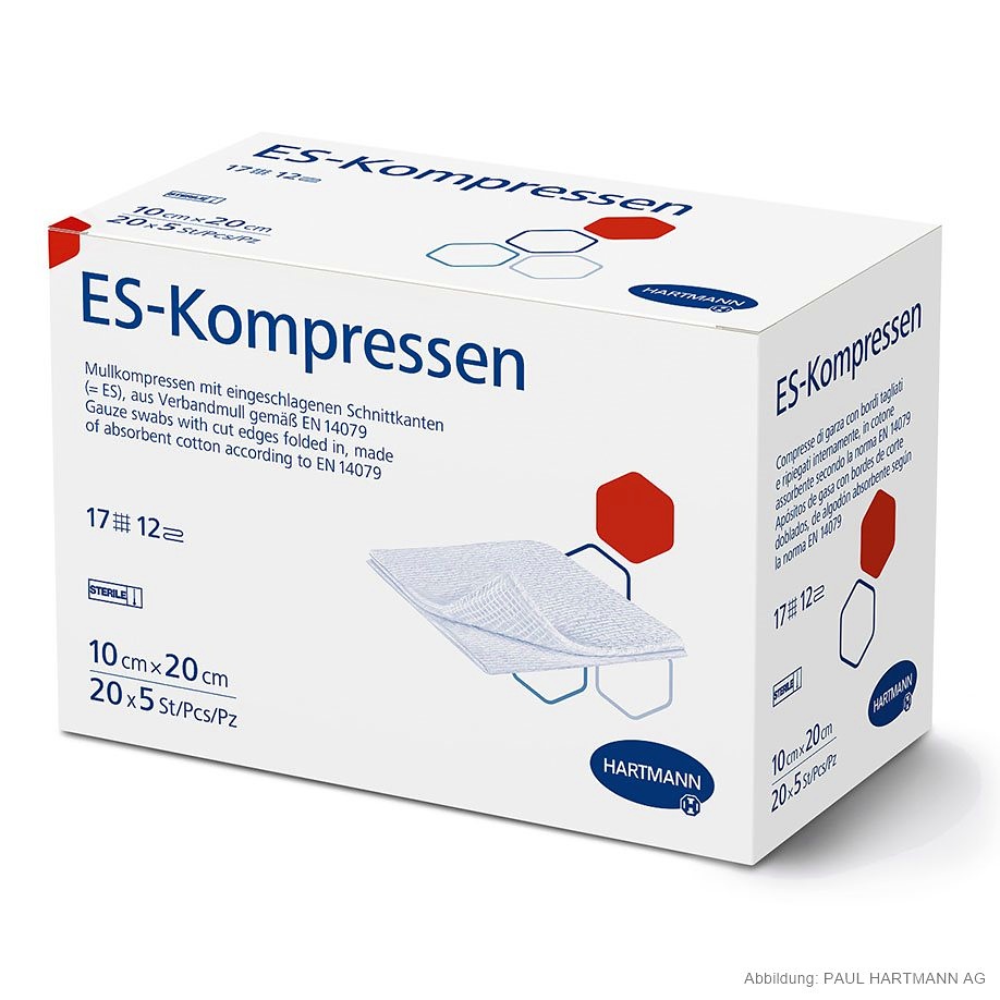 [HAP 475509] ES-Kompressen steril 12-fach 10 x 20 cm (20 x 5 Stck.)