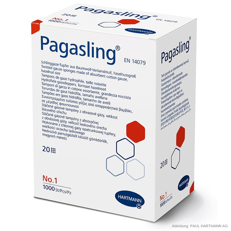 [HAP 481290] Pagasling Schlinggazetupfer unsteril Gr. 1, haselnußgroß (1000 Stck.)