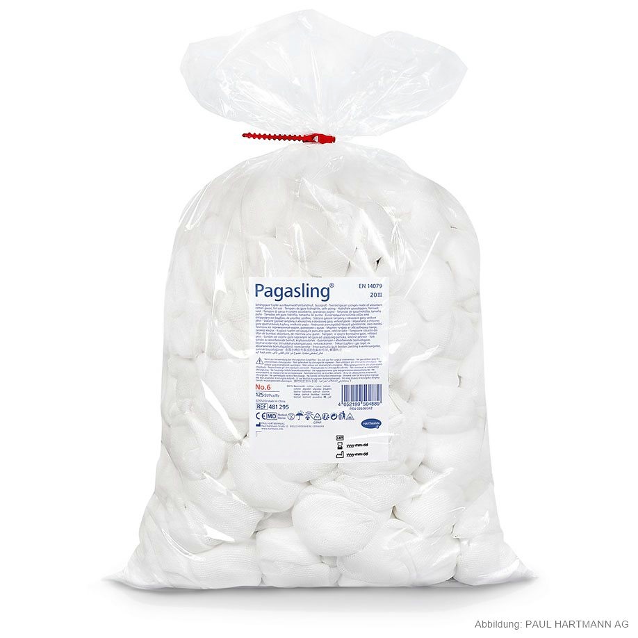 Pagasling Schlinggazetupfer unsteril Gr. 6, faustgroß (4 x 125 Stck.)