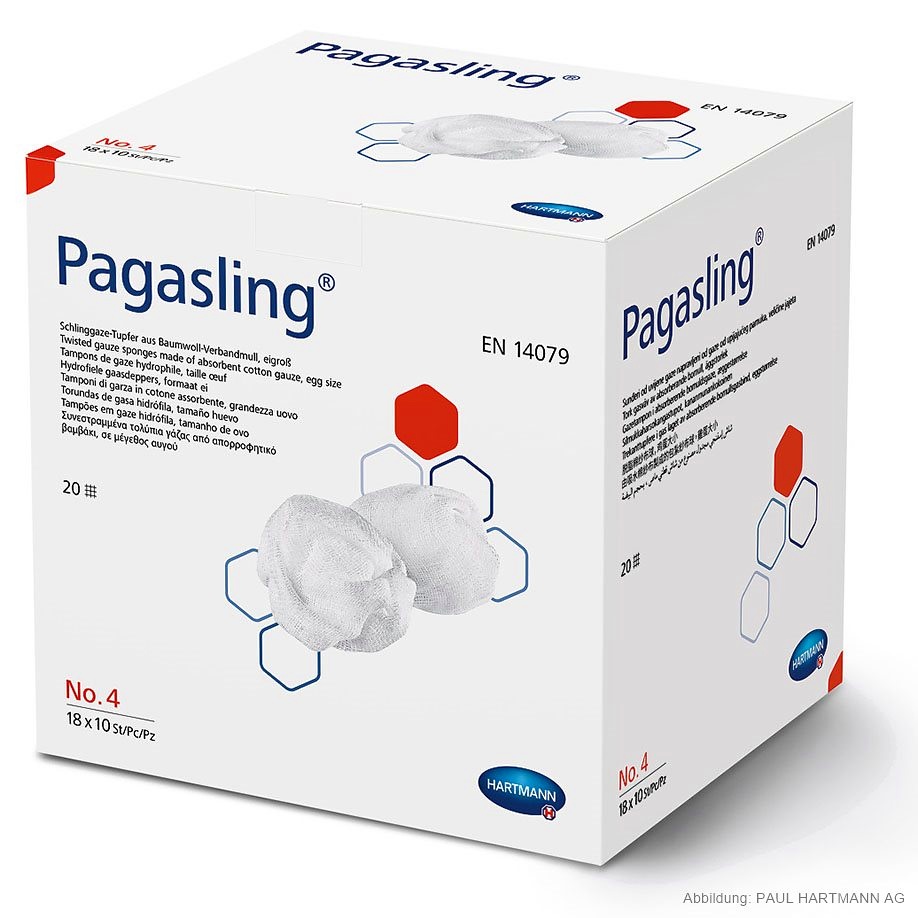 [HAP 481409] Pagasling Schlinggazetupfer steril Gr. 4, eigroß (10 Stck.)