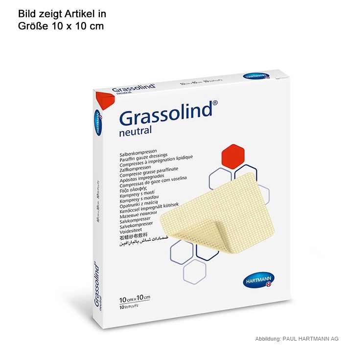 Grassolind Salbenkompressen Steril 7,5 x 10 cm (10 Stck.)