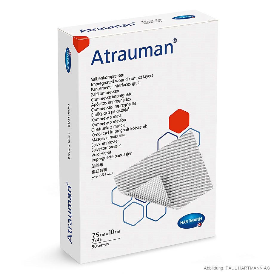 Atrauman Salbenkompressen Steril 7,5 x 10 cm (50 Stck.)