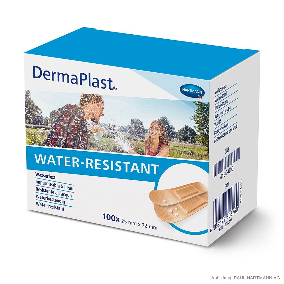 [HAP 535152] DermaPlast water-resistant Pflasterstrips 25 x 72 mm (100 Strips)