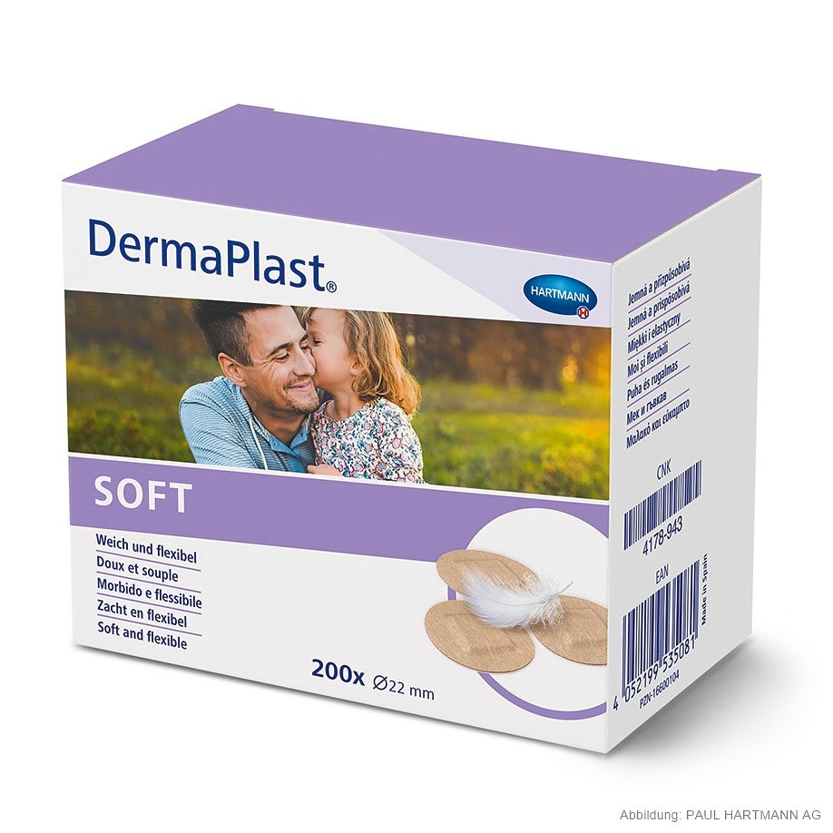 [HAP 535382] DermaPlast soft Wundpflaster Ø 22 mm (200 Stck.)