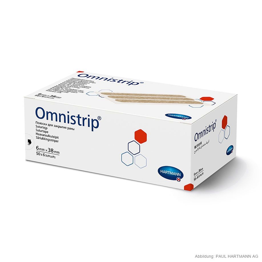 Omnistrip Wundnahtstreifen steril 6 x 38 mm (50 x 6 Stck.)