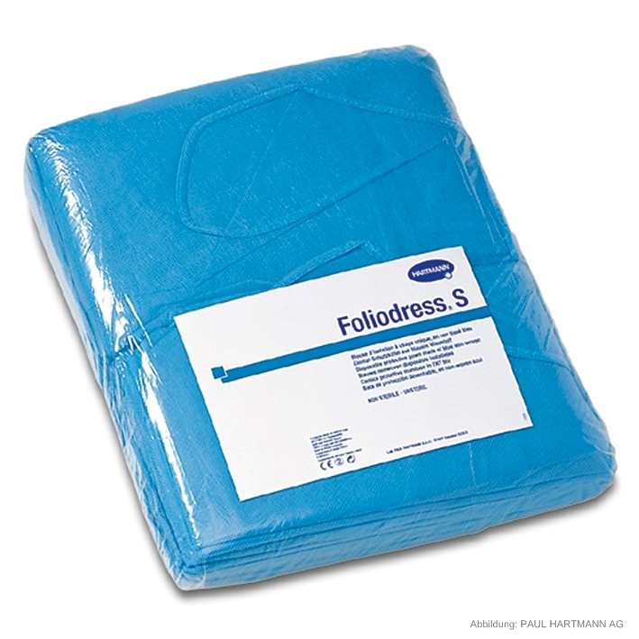 [HAP 604705] Foliodress Einmal-Besuchermantel S blau (50 Stck.)
