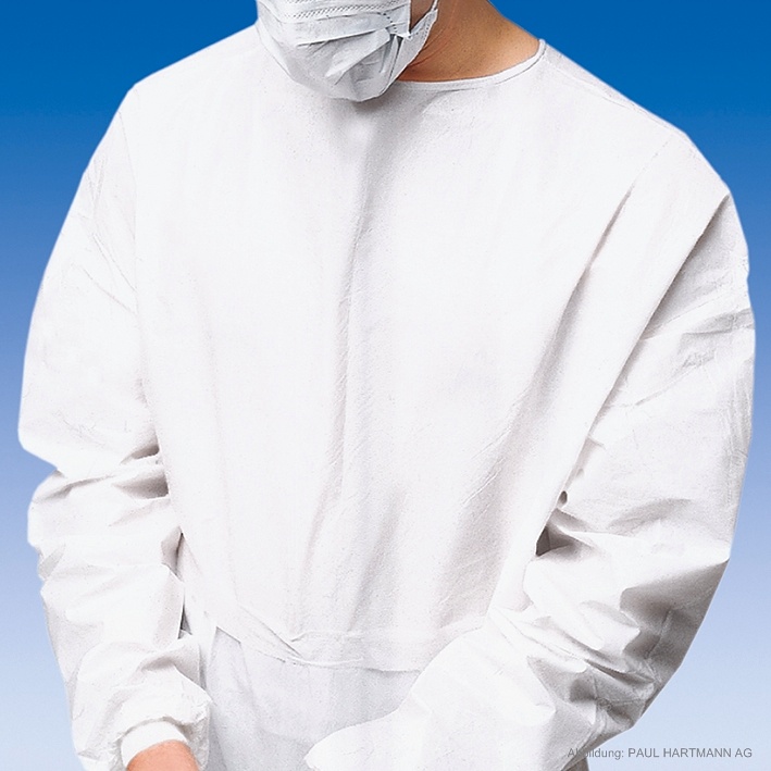 [HAP 604707] Foliodress Einmal-Besuchermantel S Weiß, undurchlässig, 122 cm (50 Stck.)